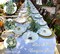 6.56 Ft Eucalyptus Garland Lush Silver Dollar Eucalyptus Leaves Boxwood with White Buds Artificial Greenery Garland Fake Vines for Boho Baby Shower Wedding Party Table Mantle Room Home Decorations